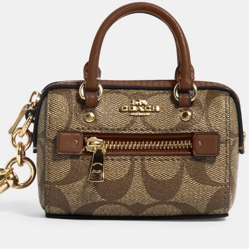 Coach mini Rowan satchel bag and added Coach chain